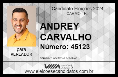 Candidato ANDREY CARVALHO 2024 - CARMO - Eleições