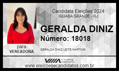 Candidato GERALDA DINIZ 2024 - IGUABA GRANDE - Eleições