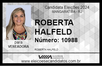 Candidato ROBERTA HALFELD 2024 - MANGARATIBA - Eleições