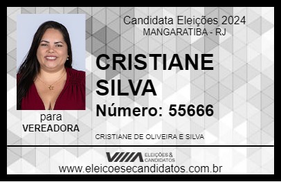 Candidato CRISTIANE SILVA 2024 - MANGARATIBA - Eleições