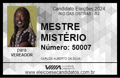 Candidato MESTRE MISTÉRIO 2024 - RIO DAS OSTRAS - Eleições