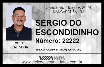 Candidato SERGIO DO ESCONDIDINHO 2024 - MANGARATIBA - Eleições