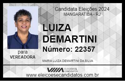 Candidato LUIZA DEMARTINI 2024 - MANGARATIBA - Eleições