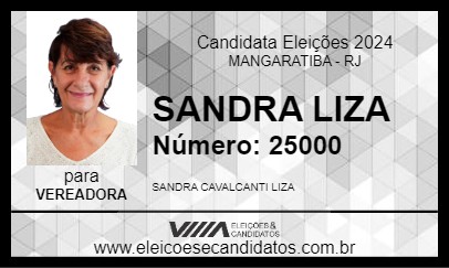 Candidato SANDRA  LIZA 2024 - MANGARATIBA - Eleições