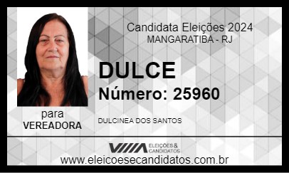 Candidato DULCE 2024 - MANGARATIBA - Eleições