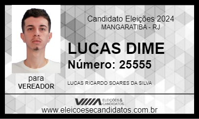 Candidato LUCAS DIME 2024 - MANGARATIBA - Eleições