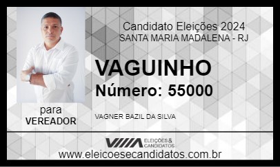 Candidato VAGUINHO 2024 - SANTA MARIA MADALENA - Eleições