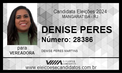 Candidato DENISE PERES 2024 - MANGARATIBA - Eleições