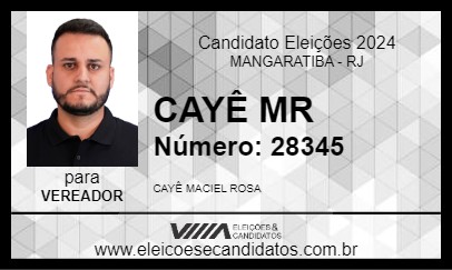 Candidato CAYÊ MR 2024 - MANGARATIBA - Eleições