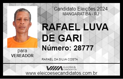 Candidato RAFAEL LUVA DE GARI 2024 - MANGARATIBA - Eleições