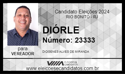 Candidato DIÓRLE 2024 - RIO BONITO - Eleições