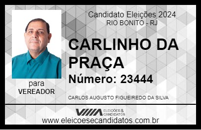 Candidato CARLINHO DA PRAÇA 2024 - RIO BONITO - Eleições