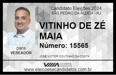 Candidato VITINHO DE ZÉ MAIA 2024 - SÃO PEDRO DA ALDEIA - Eleições