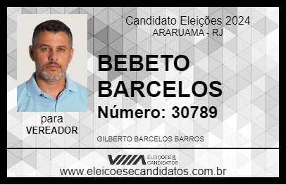 Candidato BEBETO BARCELOS 2024 - ARARUAMA - Eleições