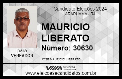 Candidato MAURICIO LIBERATO 2024 - ARARUAMA - Eleições