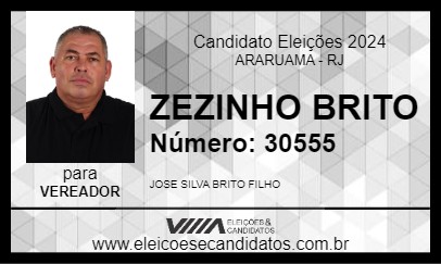 Candidato ZEZINHO BRITO 2024 - ARARUAMA - Eleições