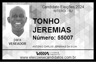 Candidato TONHO JEREMIAS 2024 - NITERÓI - Eleições