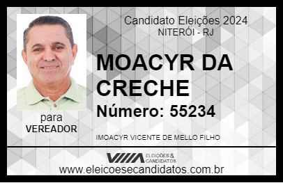 Candidato MOACYR DA CRECHE 2024 - NITERÓI - Eleições