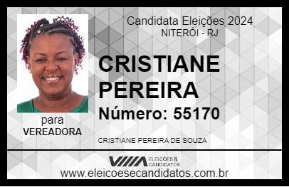 Candidato CRISTIANE PEREIRA 2024 - NITERÓI - Eleições