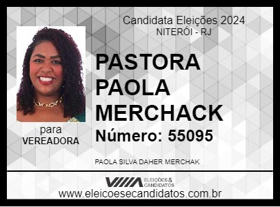 Candidato PASTORA PAOLA MERCHACK 2024 - NITERÓI - Eleições