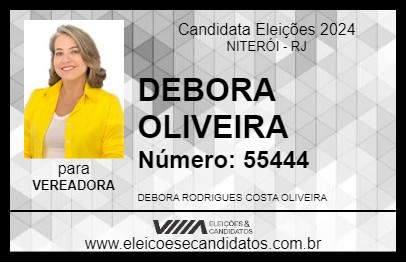 Candidato DEBORA OLIVEIRA 2024 - NITERÓI - Eleições