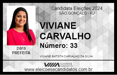 Candidato VIVIANE CARVALHO 2024 - SÃO GONÇALO - Eleições