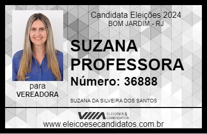 Candidato SUZANA PROFESSORA 2024 - BOM JARDIM - Eleições