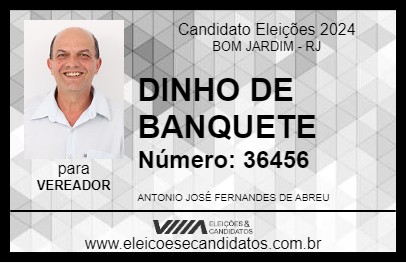 Candidato DINHO DE BANQUETE 2024 - BOM JARDIM - Eleições