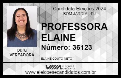 Candidato PROFESSORA ELAINE 2024 - BOM JARDIM - Eleições