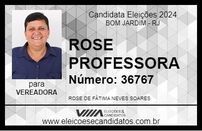 Candidato ROSE PROFESSORA 2024 - BOM JARDIM - Eleições