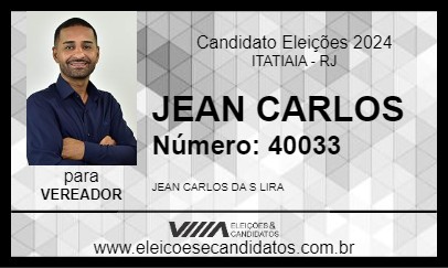 Candidato JEAN CARLOS 2024 - ITATIAIA - Eleições