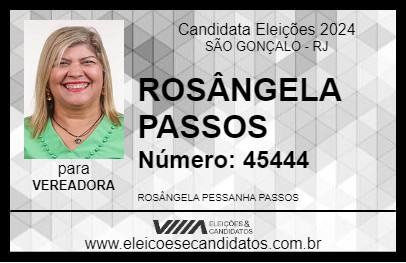 Candidato ROSÂNGELA PASSOS 2024 - SÃO GONÇALO - Eleições