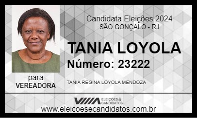 Candidato TANIA LOYOLA 2024 - SÃO GONÇALO - Eleições