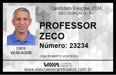 Candidato PROFESSOR ZECO 2024 - SÃO GONÇALO - Eleições