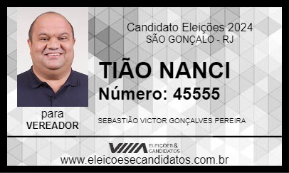 Candidato TIÃO NANCI 2024 - SÃO GONÇALO - Eleições