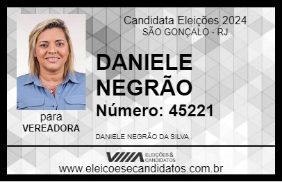 Candidato DANIELE NEGRÃO 2024 - SÃO GONÇALO - Eleições