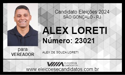 Candidato ALEX LORETI 2024 - SÃO GONÇALO - Eleições