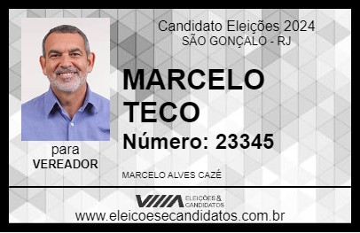 Candidato MARCELO TECO 2024 - SÃO GONÇALO - Eleições