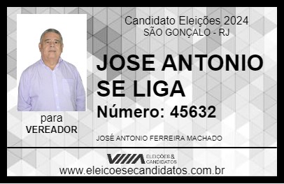 Candidato JOSE ANTONIO SE LIGA 2024 - SÃO GONÇALO - Eleições