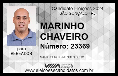 Candidato MARINHO CHAVEIRO 2024 - SÃO GONÇALO - Eleições