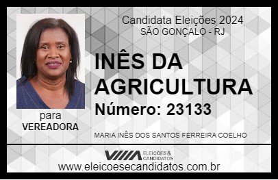 Candidato INÊS DA AGRICULTURA 2024 - SÃO GONÇALO - Eleições