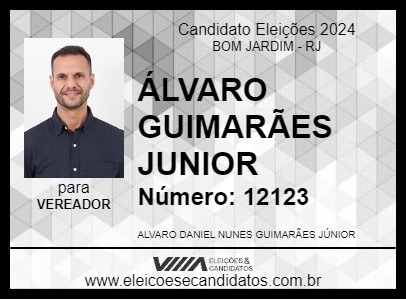 Candidato ÁLVARO GUIMARÃES JUNIOR 2024 - BOM JARDIM - Eleições