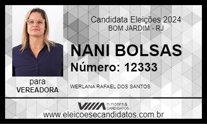 Candidato NANI BOLSAS 2024 - BOM JARDIM - Eleições