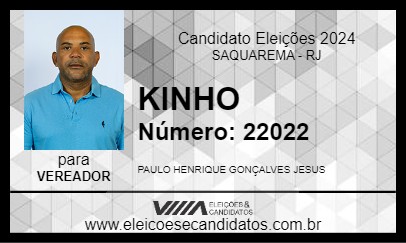 Candidato KINHO 2024 - SAQUAREMA - Eleições