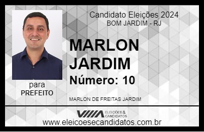 Candidato MARLON JARDIM 2024 - BOM JARDIM - Eleições