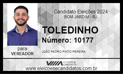 Candidato TOLEDINHO 2024 - BOM JARDIM - Eleições