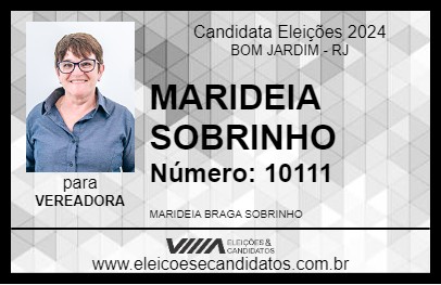 Candidato MARIDEIA SOBRINHO 2024 - BOM JARDIM - Eleições