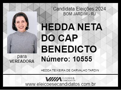 Candidato HEDDA NETA DO CAP BENEDICTO 2024 - BOM JARDIM - Eleições