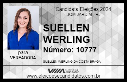 Candidato SUELLEN WERLING 2024 - BOM JARDIM - Eleições