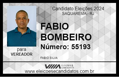 Candidato FABIO BOMBEIRO 2024 - SAQUAREMA - Eleições